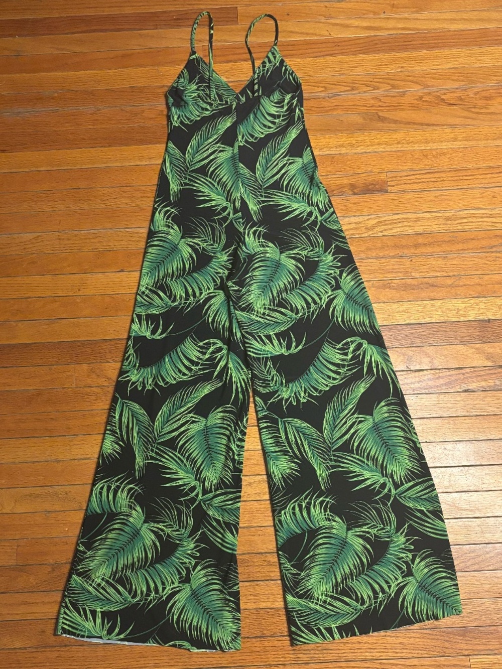 Norma Kamali Palm Leaf Slip Jumpsuit size XS